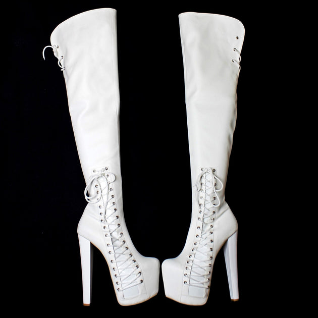 white over the knee boot