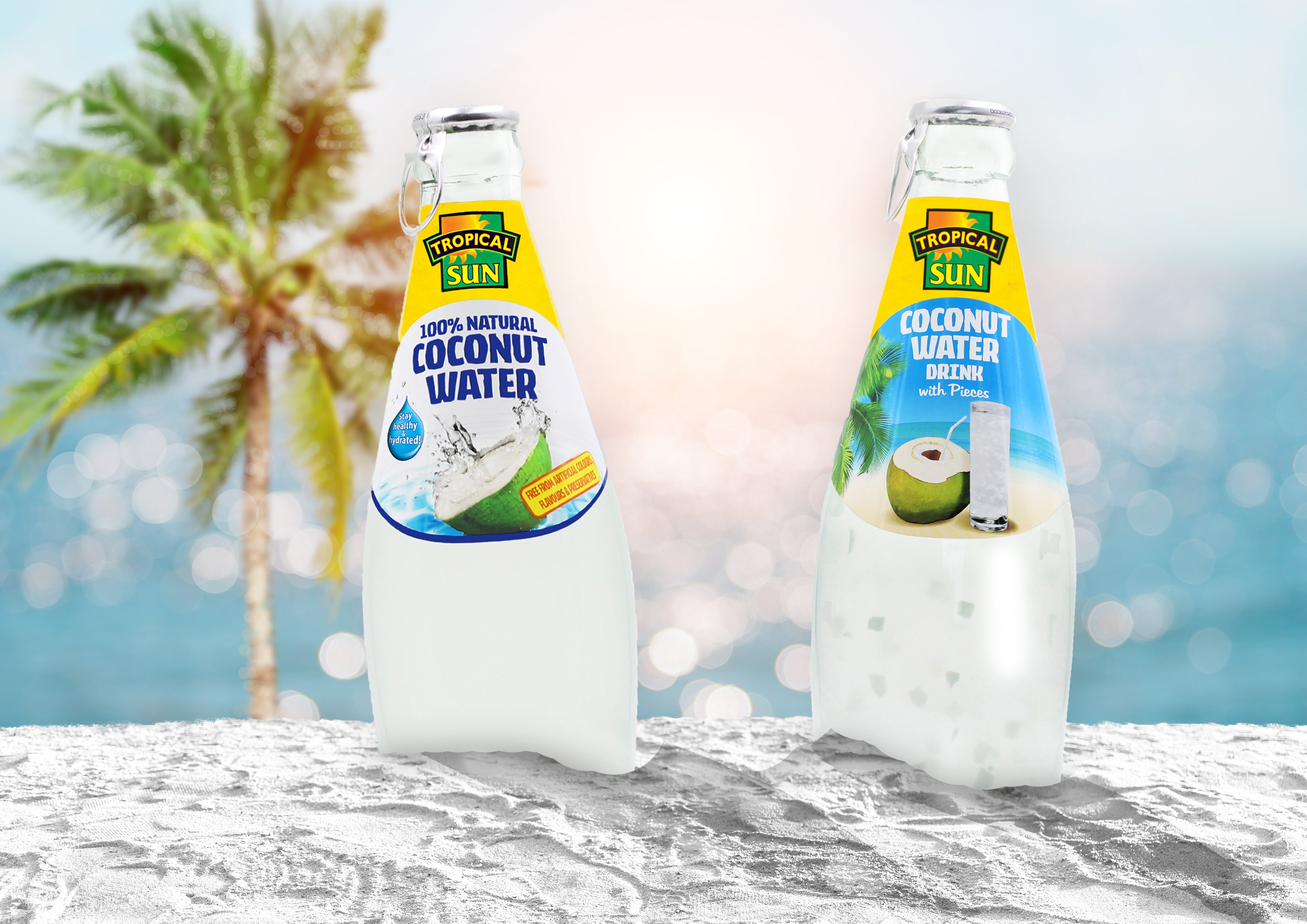 Tropical Sun Coconut Water Glass Bottle Range