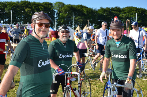 green jersey riders at Eroica Britannia 2017 Derbyshire L'Eroica