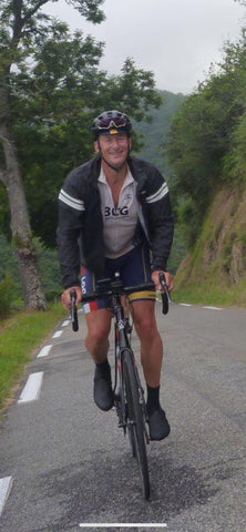 Stage 19 - Col d’Aspin. Still smiling, though it looks like a 15%