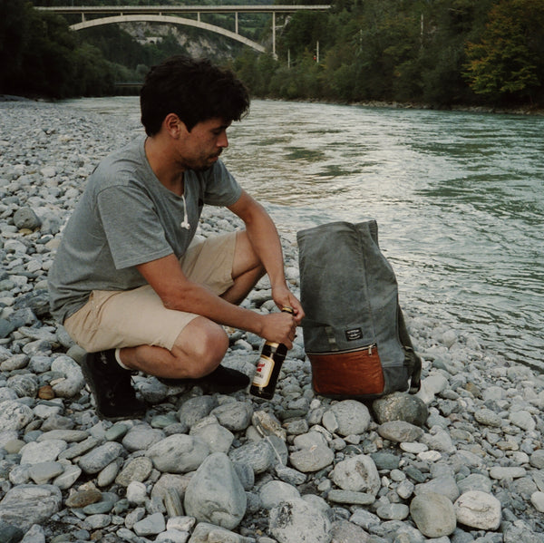 Beer Bottle by the riverside