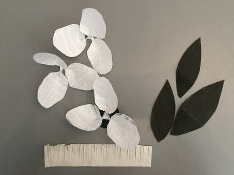 Recycled Rice Bag craft magnolia hot glue