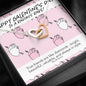 "Happy GALentine's Day" Anatomical Hearts Design - Joined Hearts Necklace