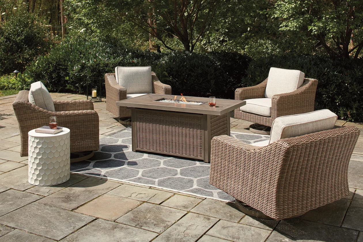 Beachcroft 5Piece Fire Table Chat Set Hansen's Pool & Spa