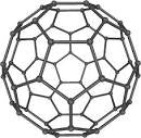 Fullerenes are hollow carbon spheres shaped like a soccer ball. Also known as C60.