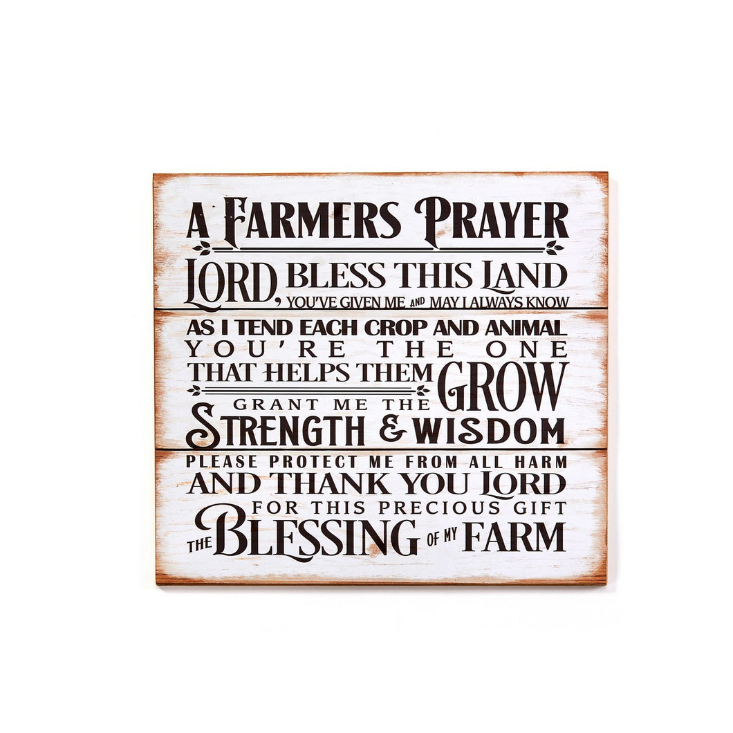 Farmer's Prayer Wall Sign