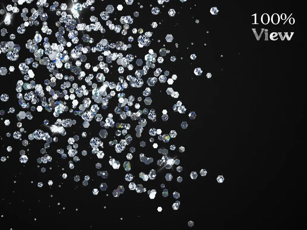 50 Chunky Diamond Shimmering Glitter Overlays