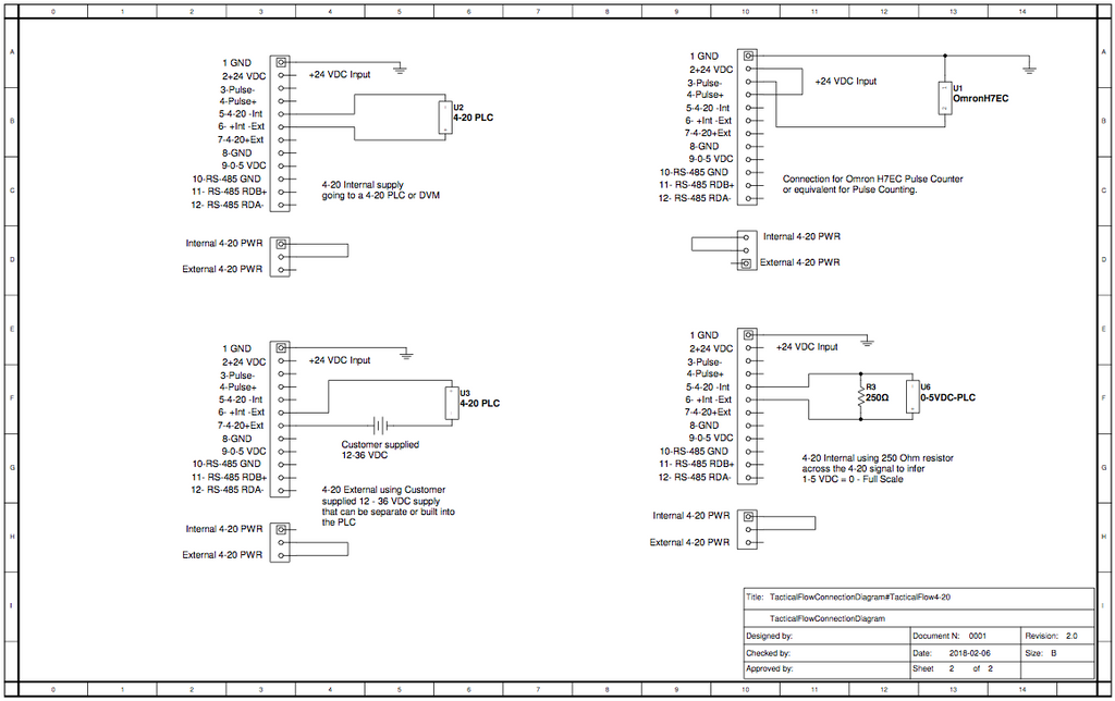 Thermal Mass Flow Meter Wiring Page 2 of 2