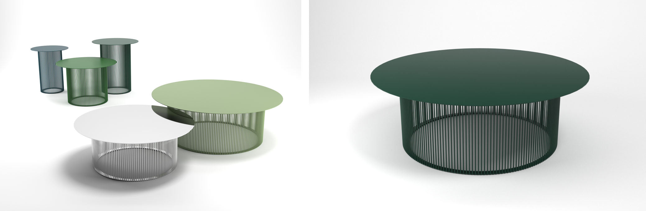 Haldane Martin, Cha Cha outdoor furniture collection, green outdoor tables and chairs.  Haldane Martin outdoor furniture is available at Sarza home goods and furniture store in Rye New York. 