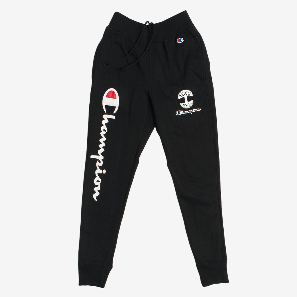 champion script black joggers