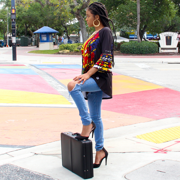 TMMG HAITIAN FLAG DASHIKI BLOUSE