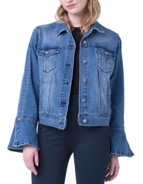 bell sleeve denim jacket