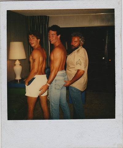 Men in Row Polaroid