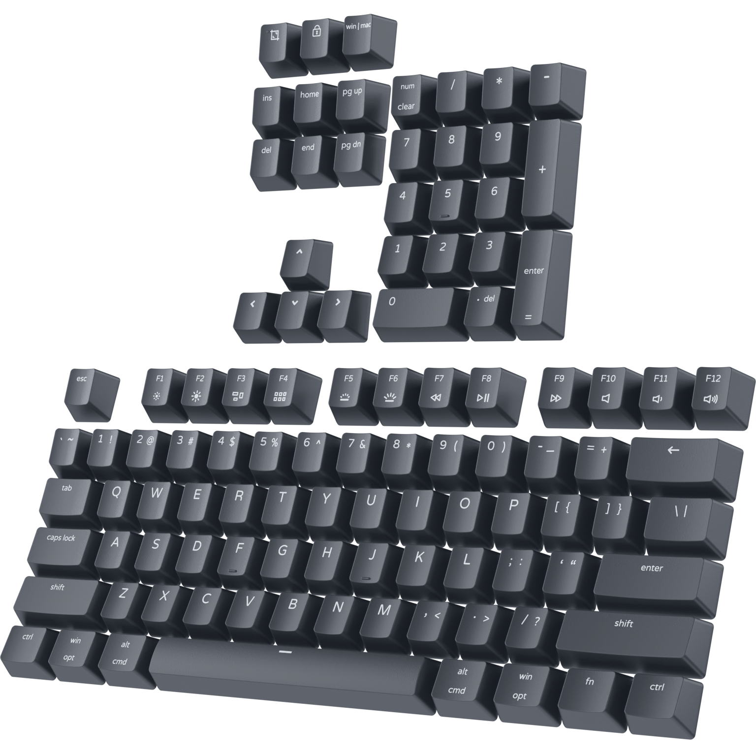 keycaps black and grey