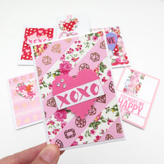 Pink Washi Tape Valentines Card 