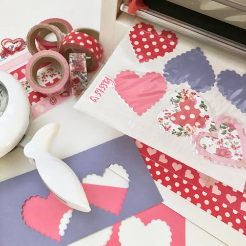 Xyron Creative Station Heart Stickers for Valentines Day Cards