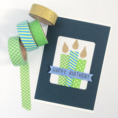 Easy Washi Tape Birthday Card