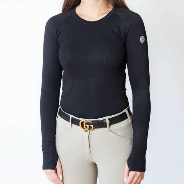 The 'KENNEDY' Seamless Long Sleeve | Classic Black