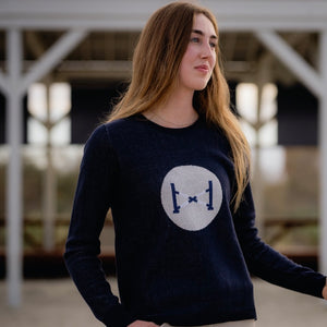 VINTAGE CROSS-RAIL Crewneck | Classic Navy