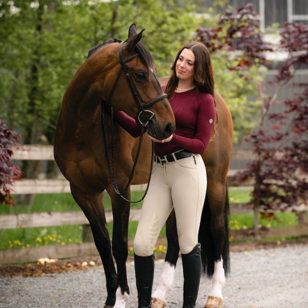 The 'KENNEDY' Seamless Long Sleeve | Rich Burgundy