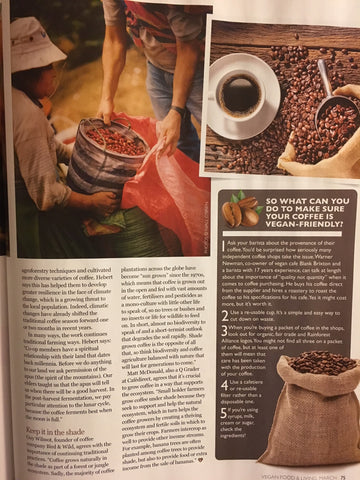 Bird & Wild features in Vegan Food and Living Magazine