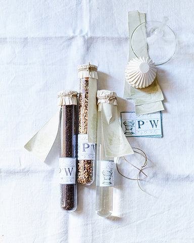 wedding favors that feature earth, seeds, and water.