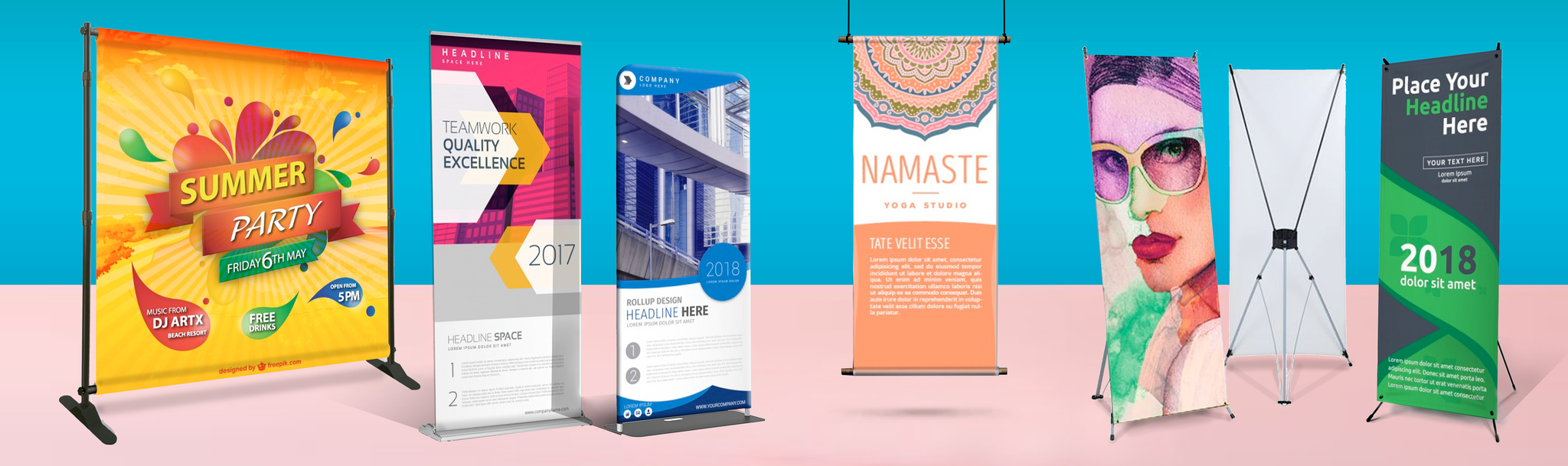 custom printed banners and stand up banners in Miami, FL
