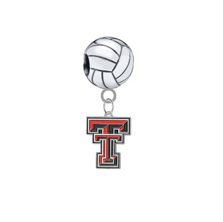Texas Tech Red Raiders Volleyball European Bracelet Charm (Pandora Compatible ...