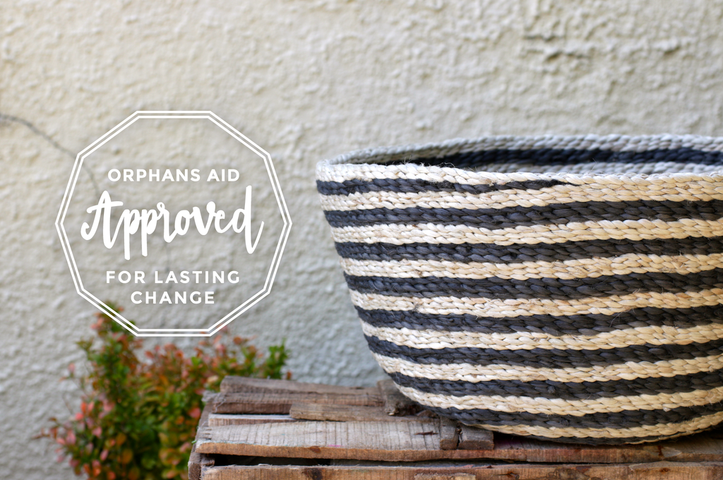 Ethically sourced basket, one of Orphans Aid Approved for lasting change products