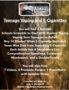 Teenage Vaping and E-Cigarettes Activities