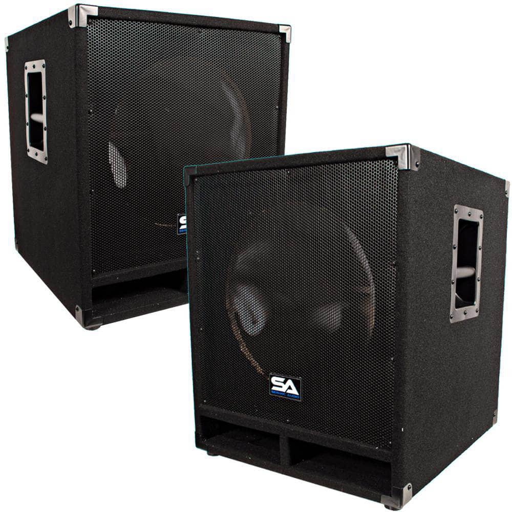 Pair Of Empty 15 Inch Subwoofer Bass Cabinet Empty 15 Inch Dj