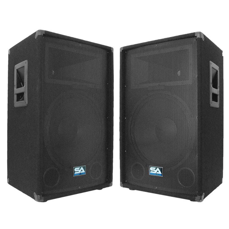 15 Inch Pa Loudspeaker Cabinet Mains Pair Of 15 Inch Loudspeaker