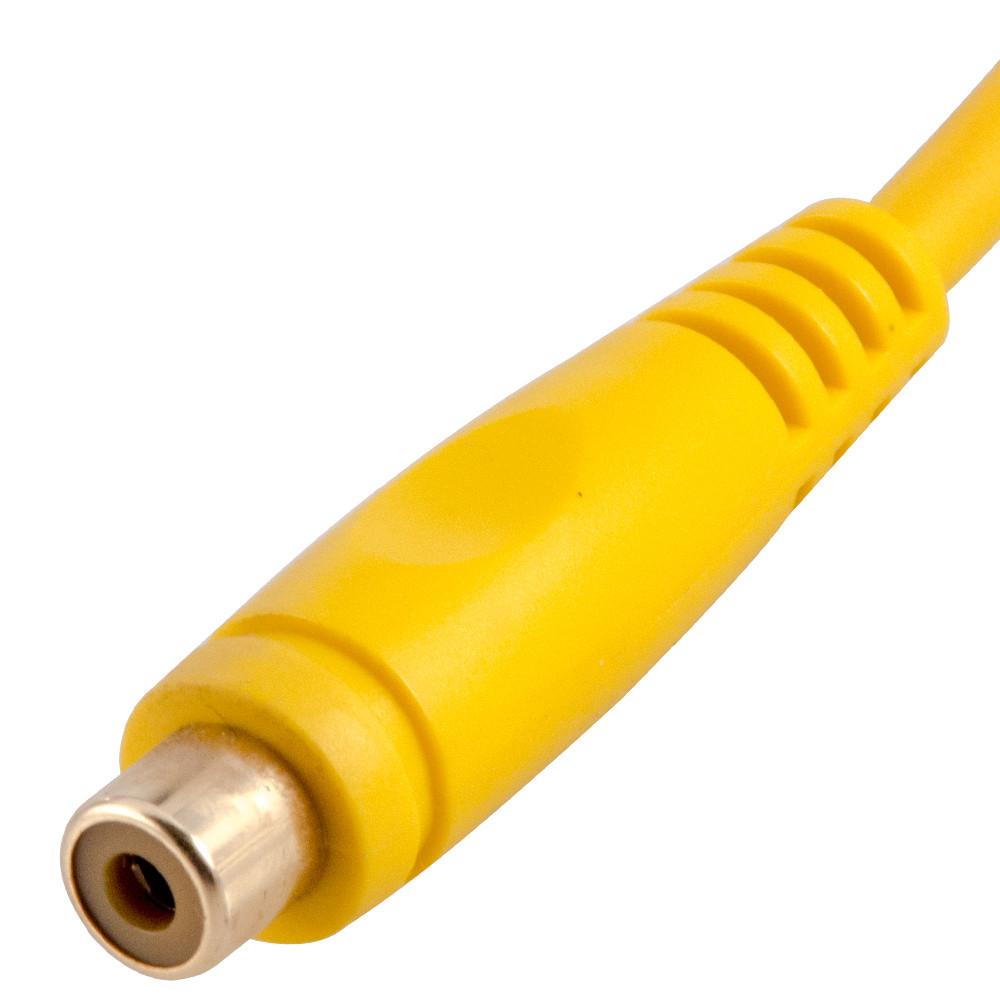 25 Foot Yellow Rca Male To Rca Female Audio Extension Cable Gold Plated Seismic Audio 7740