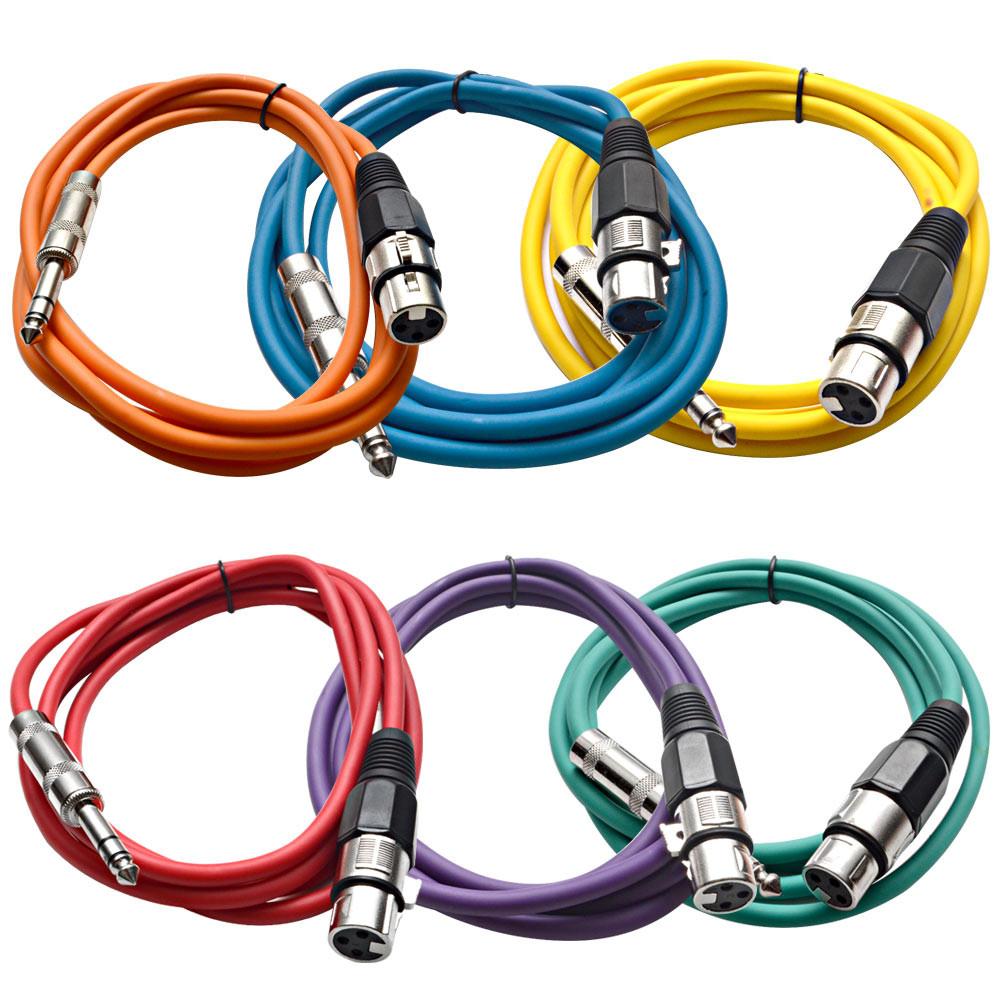 Satrxl F6 Multiple Colors 6 Foot Xlr Female To Trs Male Patch