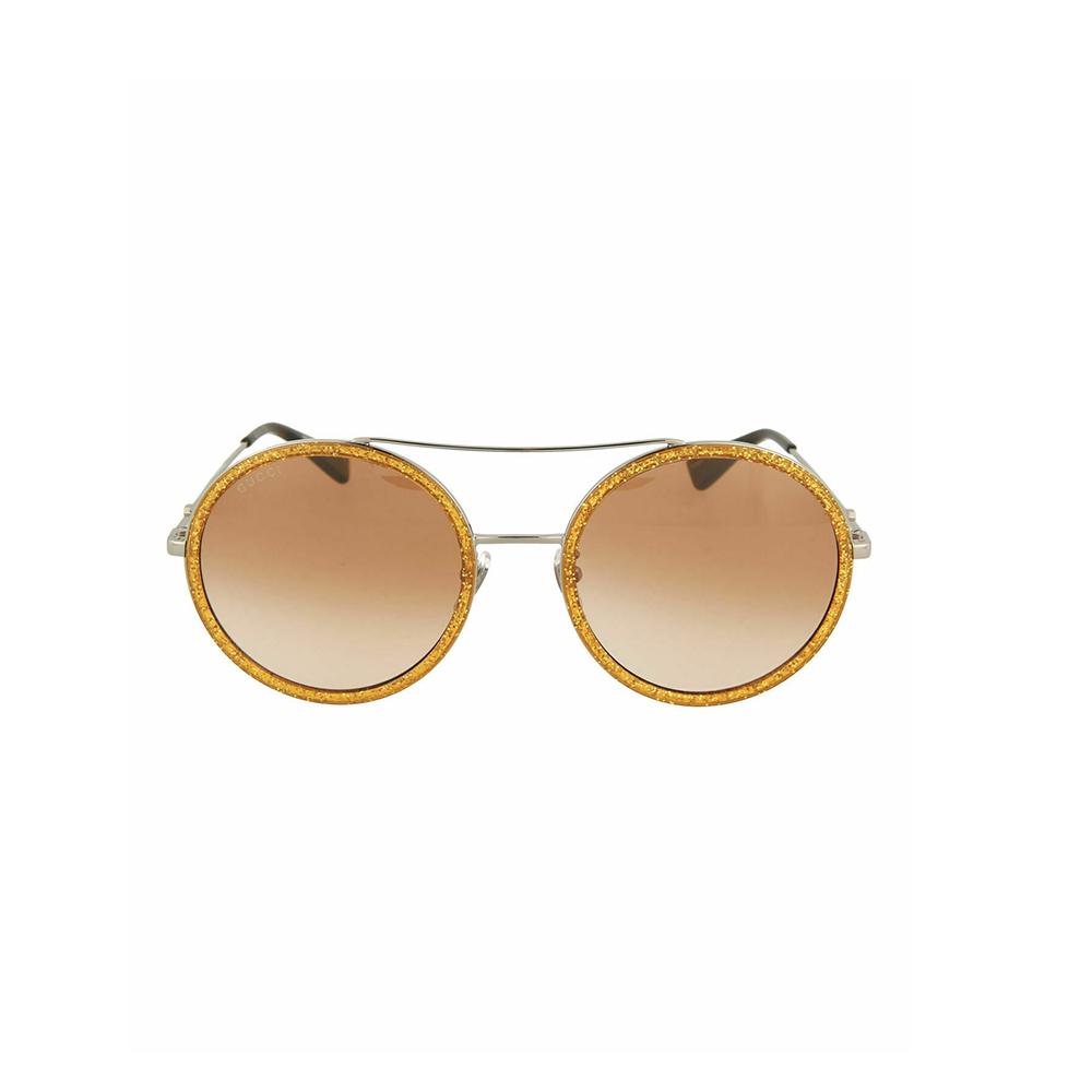 gucci gold round sunglasses