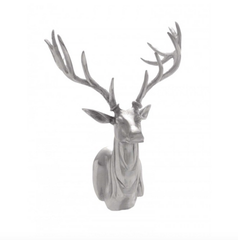 silver stag wall mount antlers