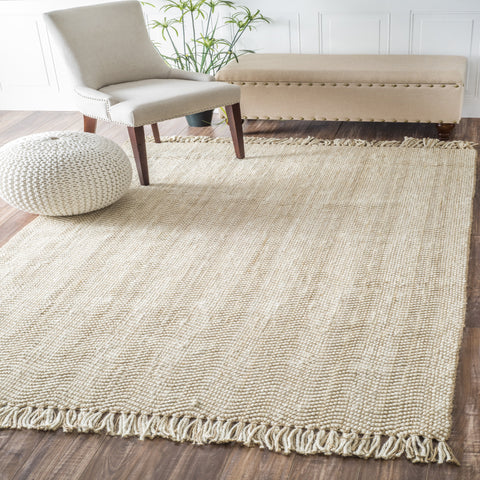 Hand Woven Don Jute with Fringe Rug