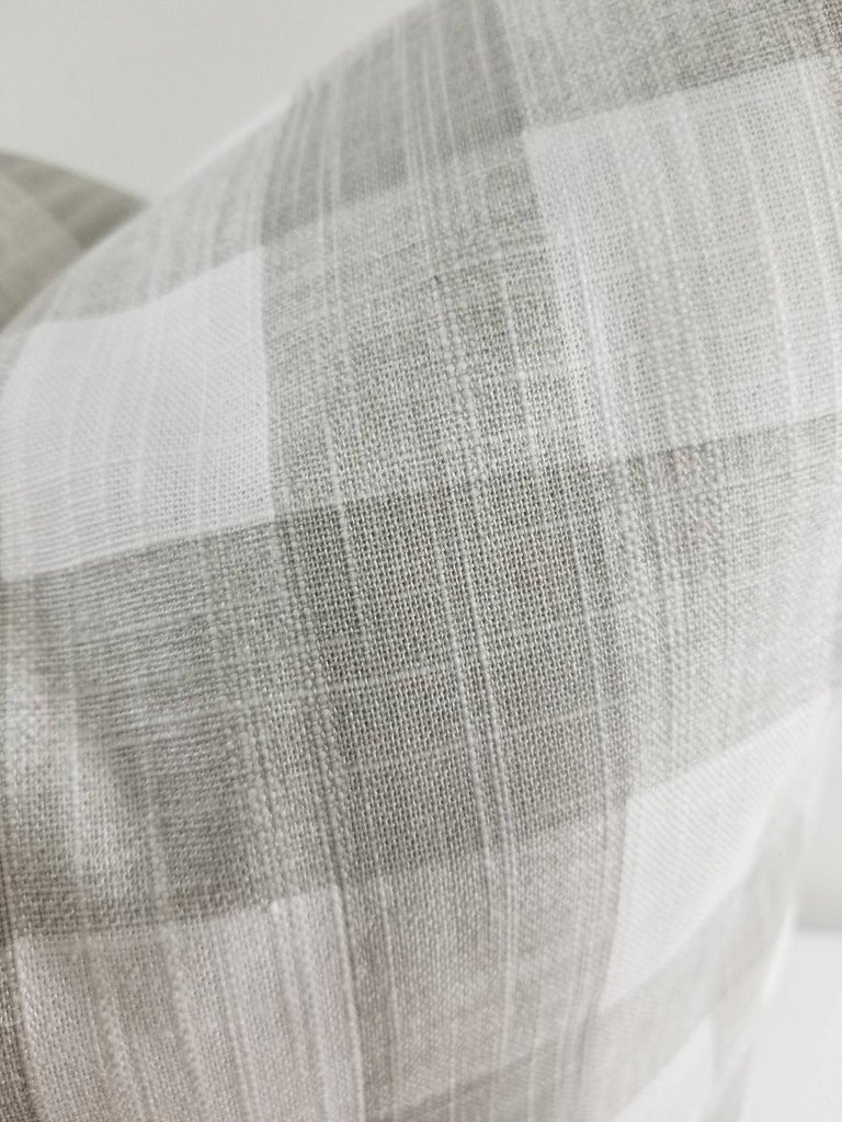 grey buffalo plaid pillows