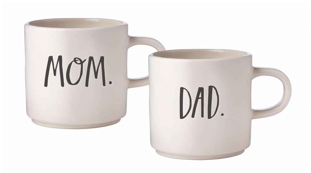 Modern Style Gift Pack For Mom And Dad To Be, Mugs - Tied Ribbons