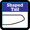 bodyboard features shaped tail