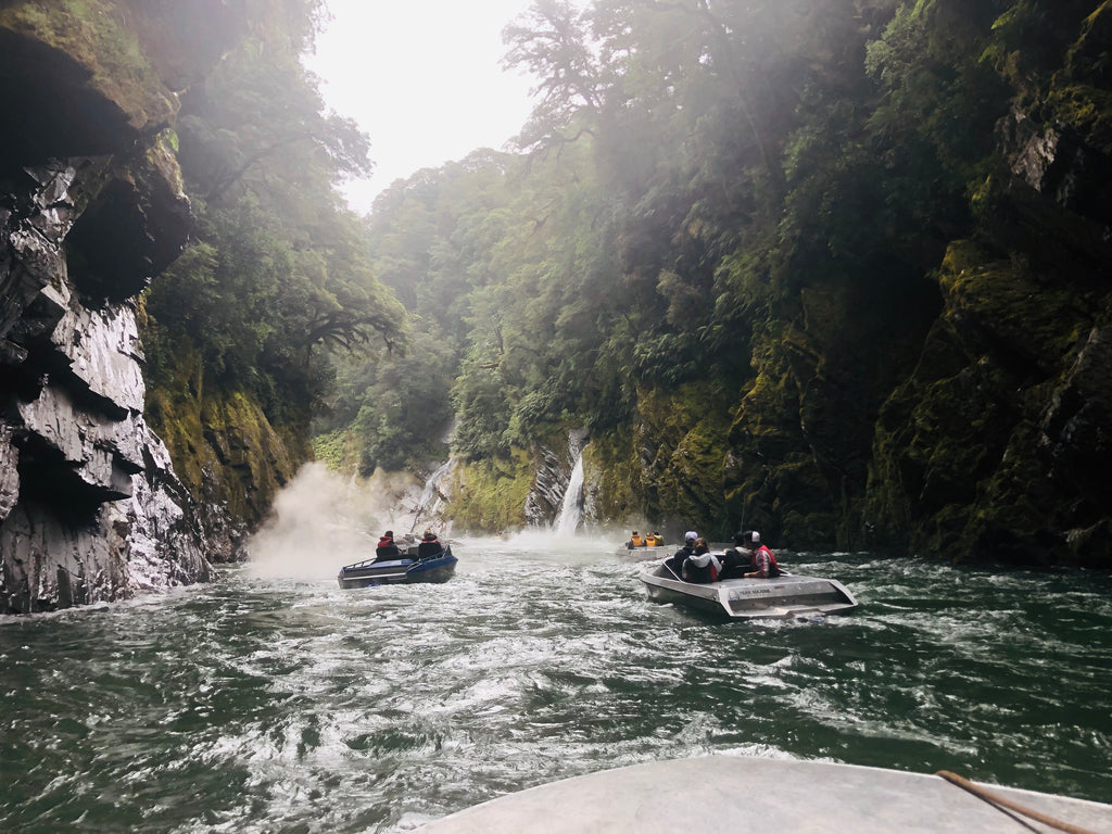 Jet Boating through a gorge