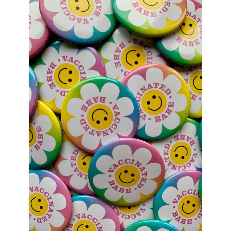 Vaccinated Babe Pin