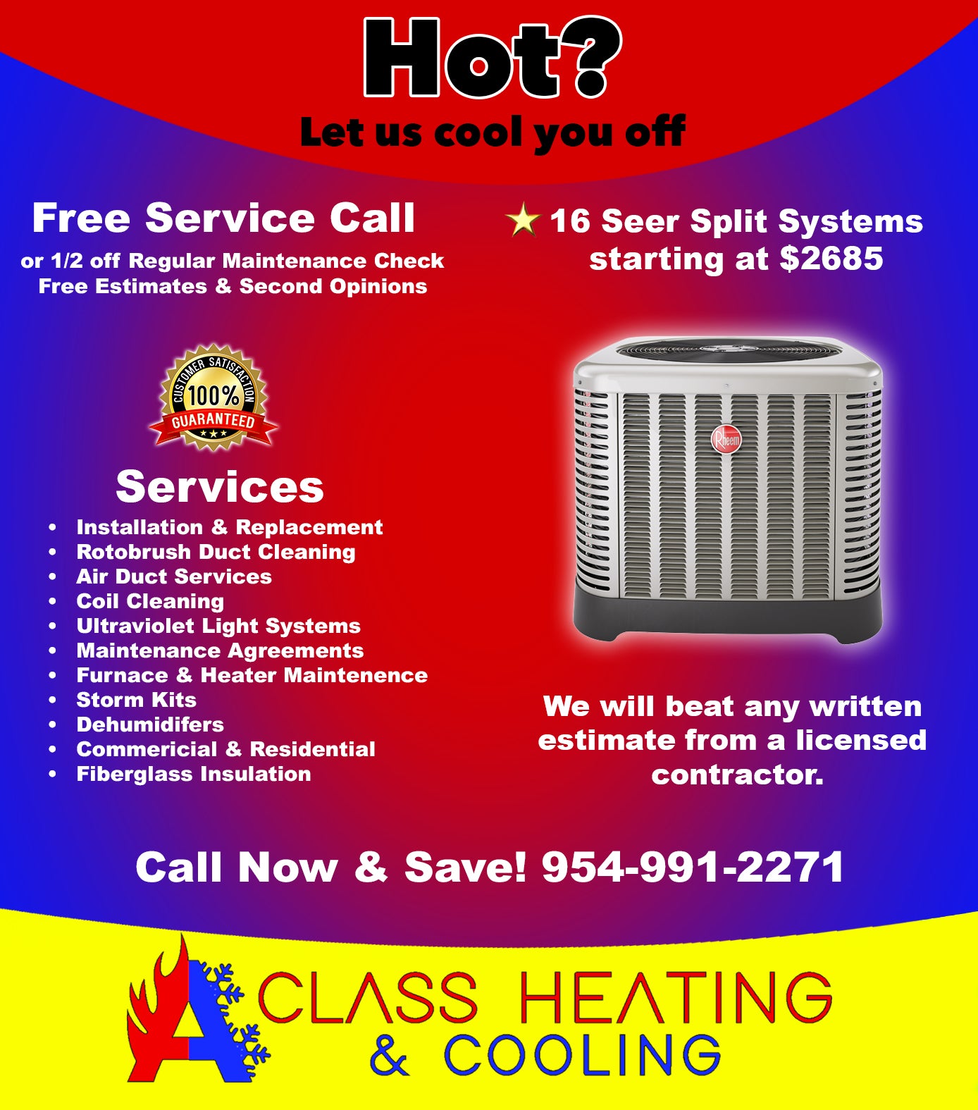 HVAC Deals in Florida by A Class Heating & Cooling