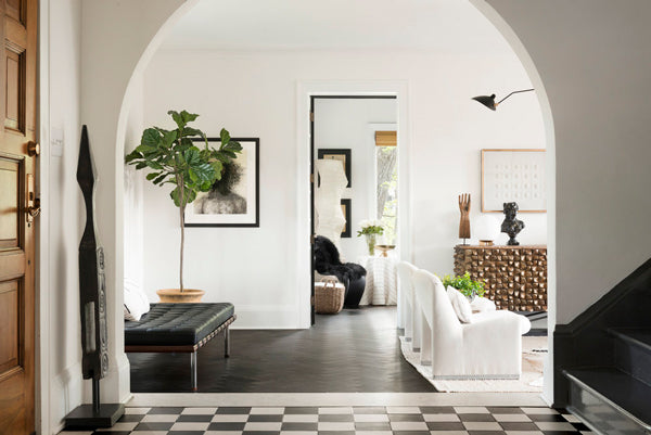 chic black and white home designed by Nicole Botsman