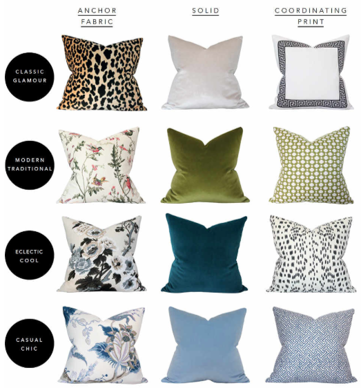 designer pillow chic combinations - how to mix and match
