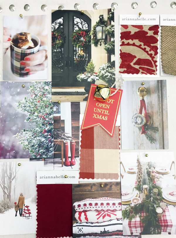 Christmas red inspiration board | Arianna Belle Blog