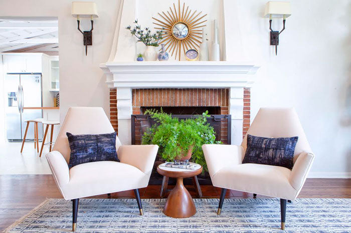 Designer Spotlight Lindsay Pennington Arianna Belle Blog - fire place and chairs