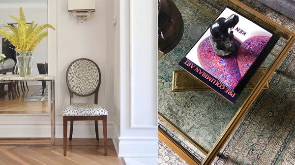animal print accent chair | coffee table styling details | Designer Spotlight: Meredith Heron | Arianna Belle Blog