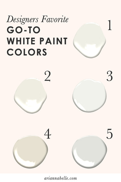 5 Designers Favorite Go-to White Paint Colors | Arianna Belle Blog