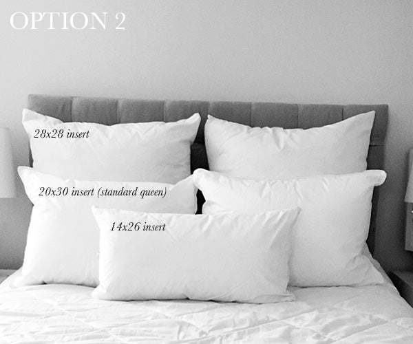 pillow size and placement guide for full size beds
